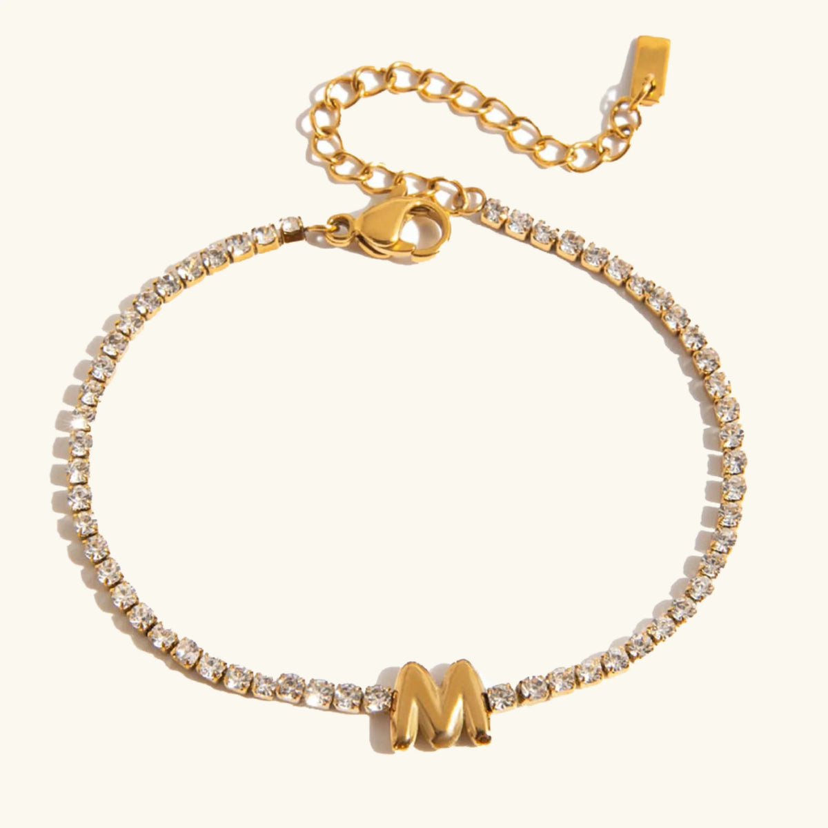 [AuraEcho]Avaria Bubble Letter Tennis Bracelet
