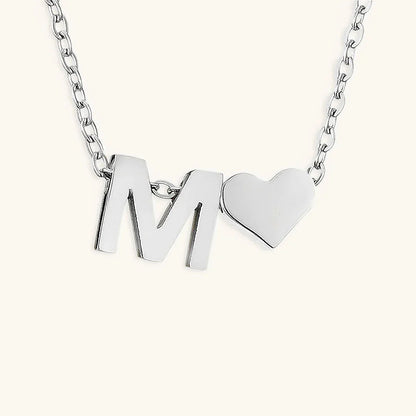 [AuraEcho]Ria Initial Letter Gold Necklace