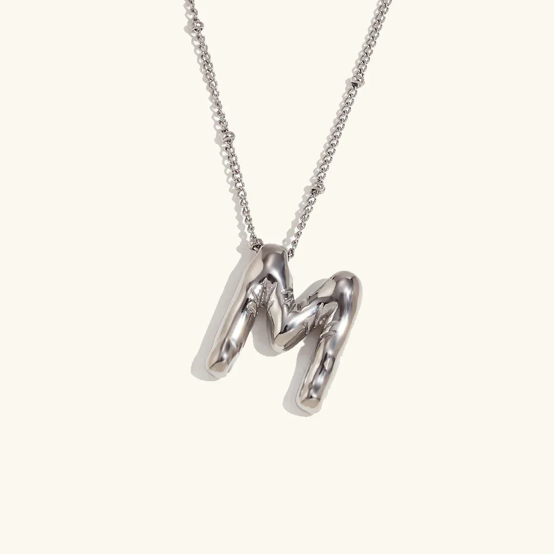 [AuraEcho]Balloon Gold Initial Necklace