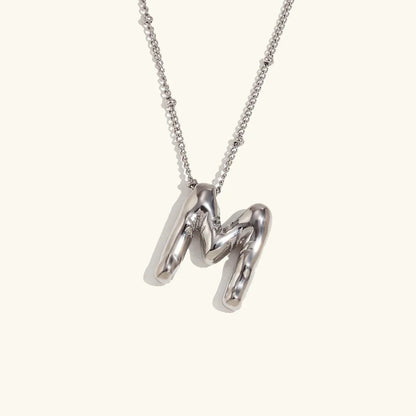 [AuraEcho]Balloon Gold Initial Necklace