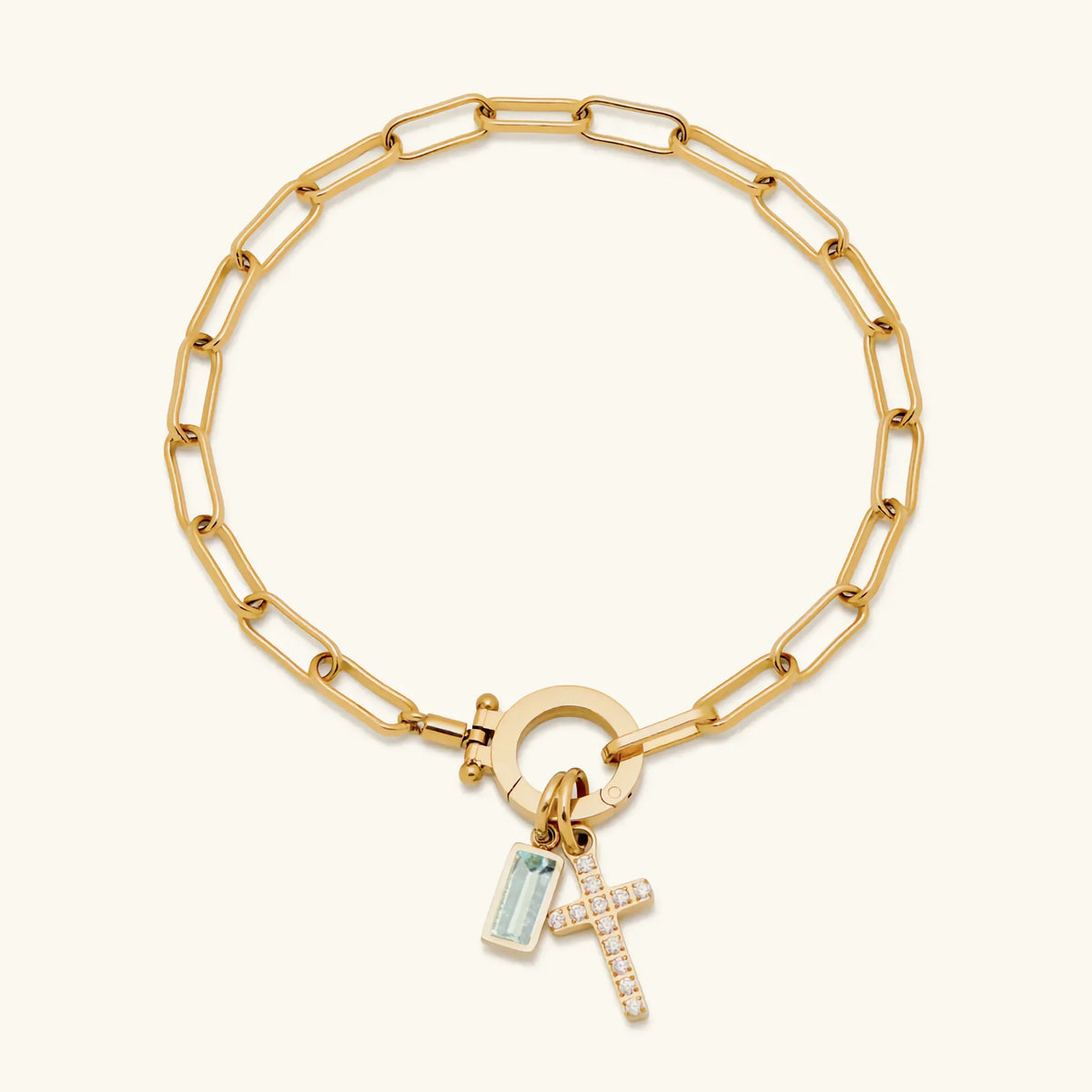 [AuraEcho]Annabella Birthstone Cross Bracelet