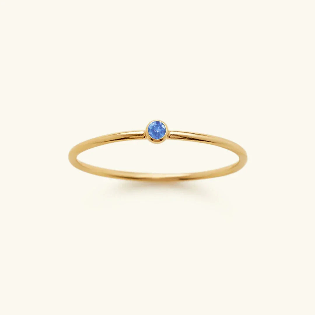 [AuraEcho]Amelia Birthstone Stacker Ring