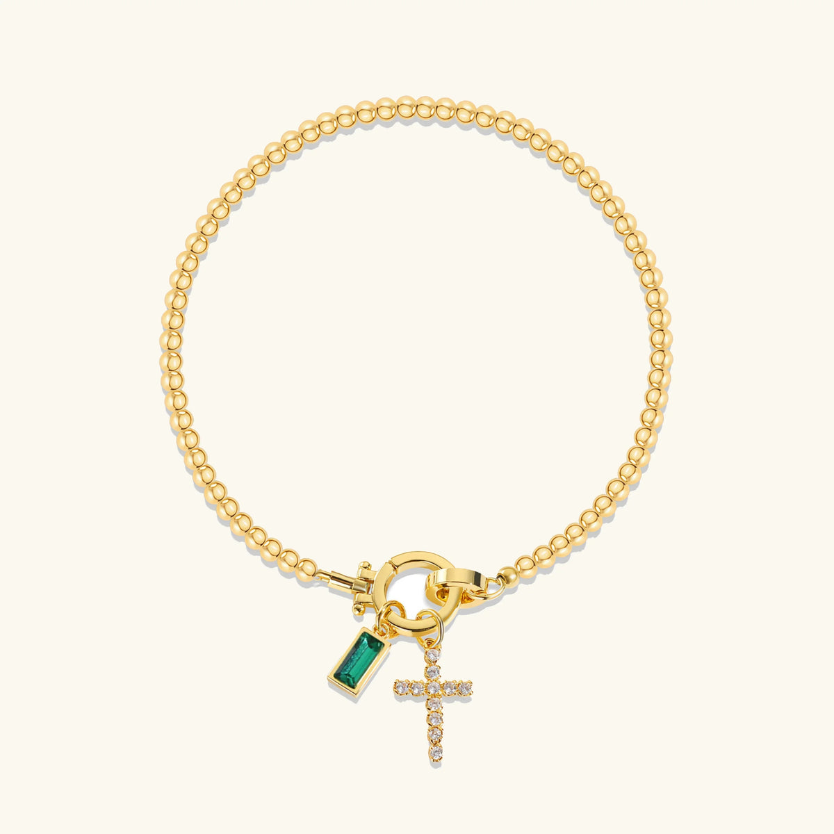 [AuraEcho]Amalia Birthstone Cross Bracelet