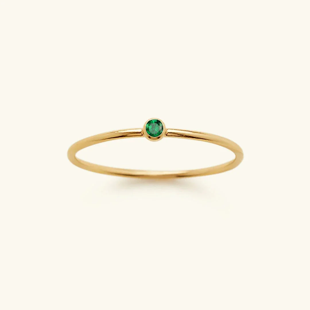[AuraEcho]Amelia Birthstone Stacker Ring
