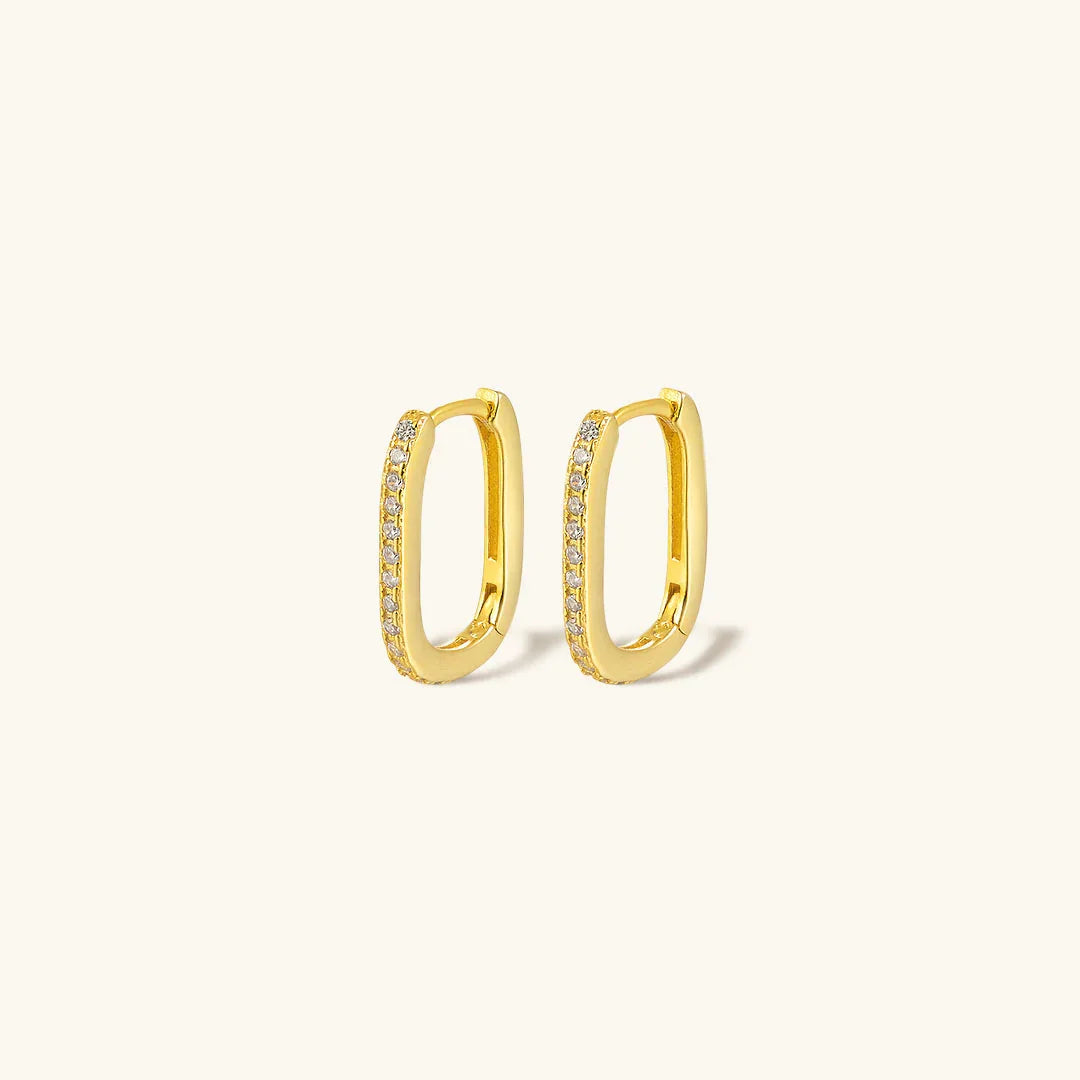[AuraEcho]Melissa Oval Hoop Earrings