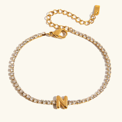 [AuraEcho]Avaria Bubble Letter Tennis Bracelet