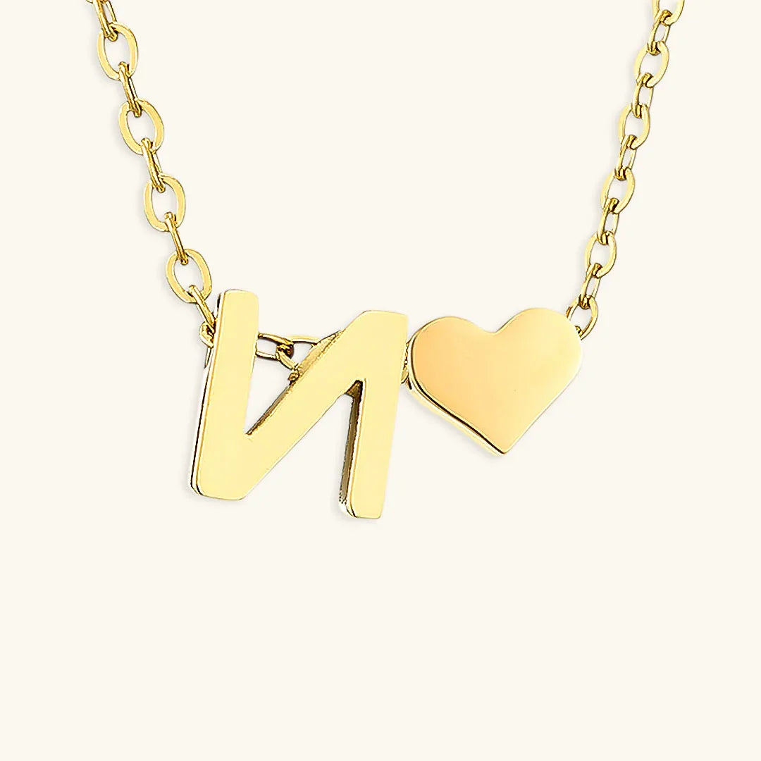 [AuraEcho]Ria Initial Letter Gold Necklace