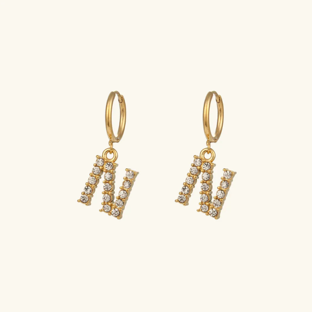 [AuraEcho]Wilhemina Initial Letter Earrings
