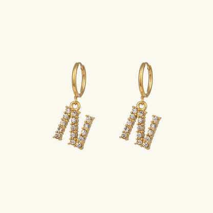 [AuraEcho]Wilhemina Initial Letter Earrings