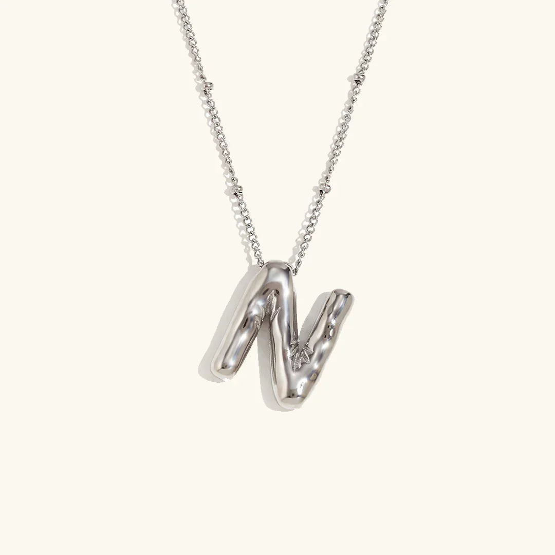 [AuraEcho]Balloon Gold Initial Necklace