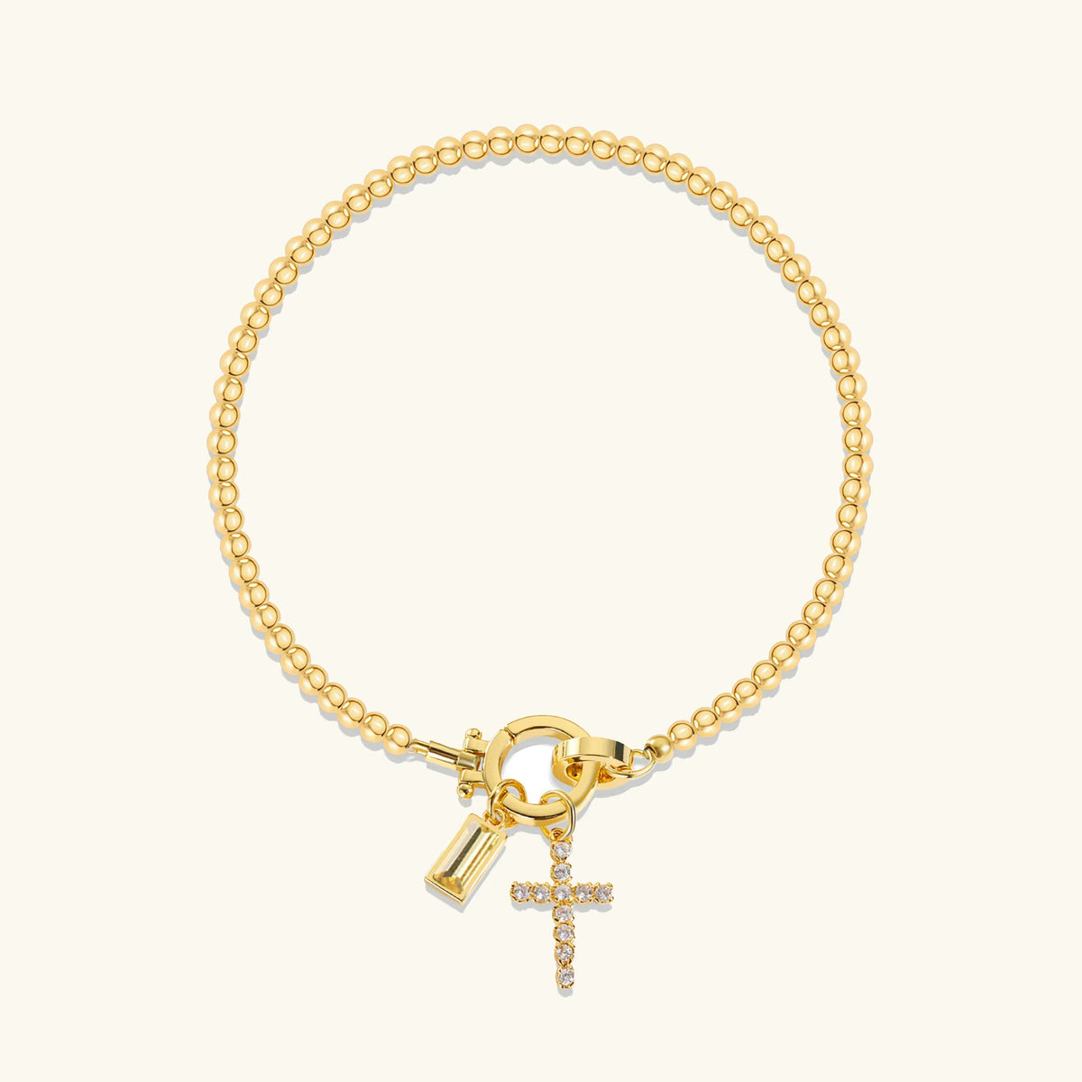 [AuraEcho]Amalia Birthstone Cross Bracelet