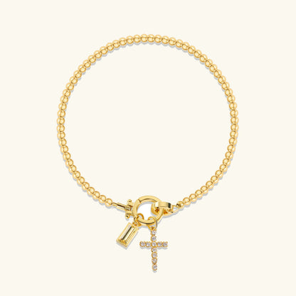 [AuraEcho]Amalia Birthstone Cross Bracelet
