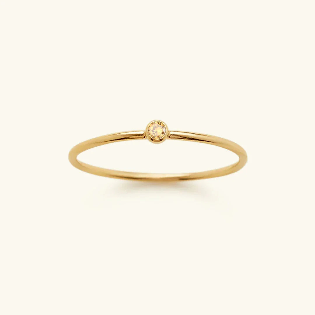 [AuraEcho]Amelia Birthstone Stacker Ring
