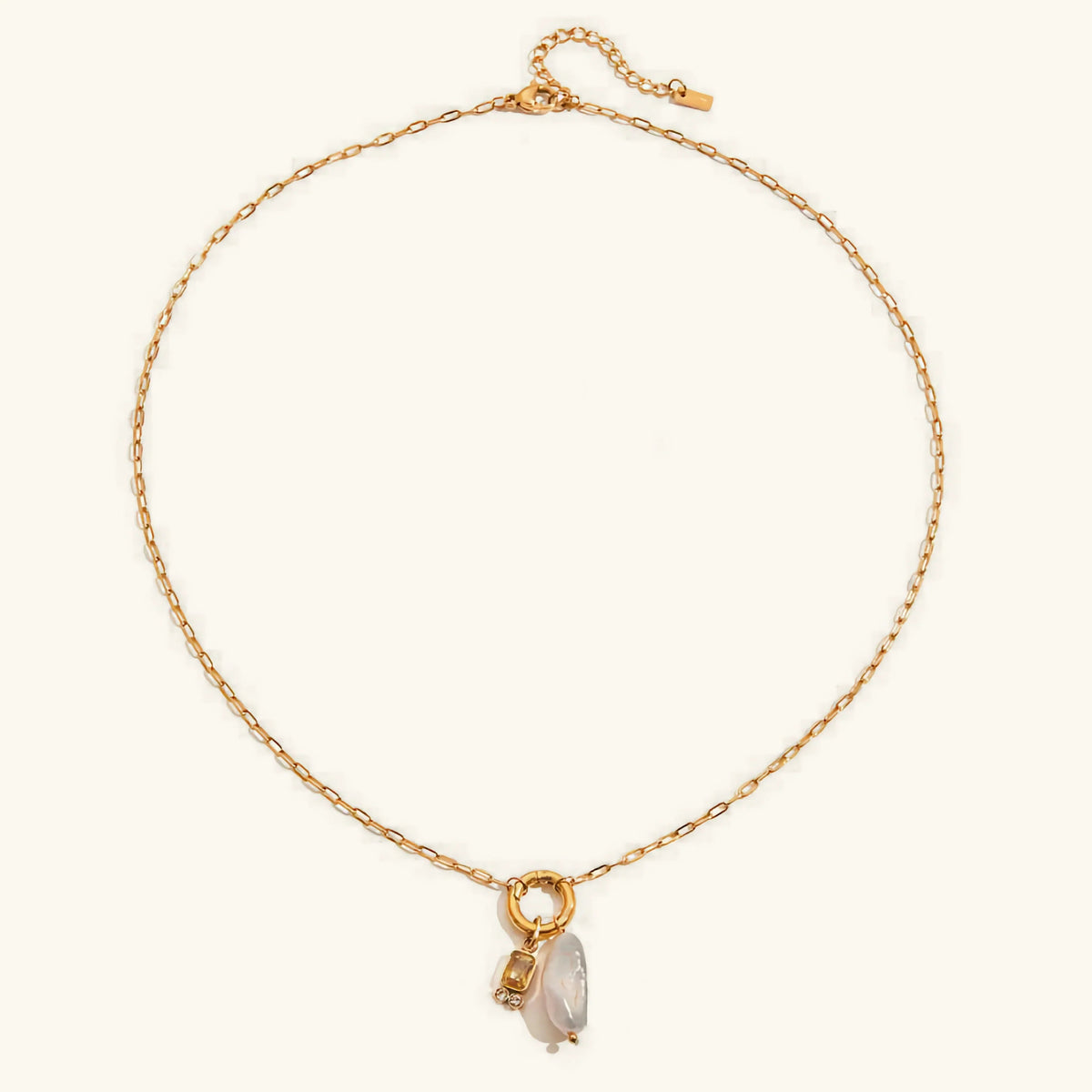 [AuraEcho]Caitlin Birthstone Pearl Necklace