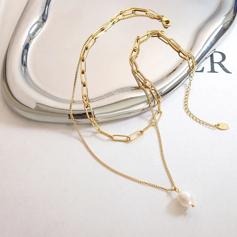 [AuraEcho]Tropica Freshwater Pearl Necklace