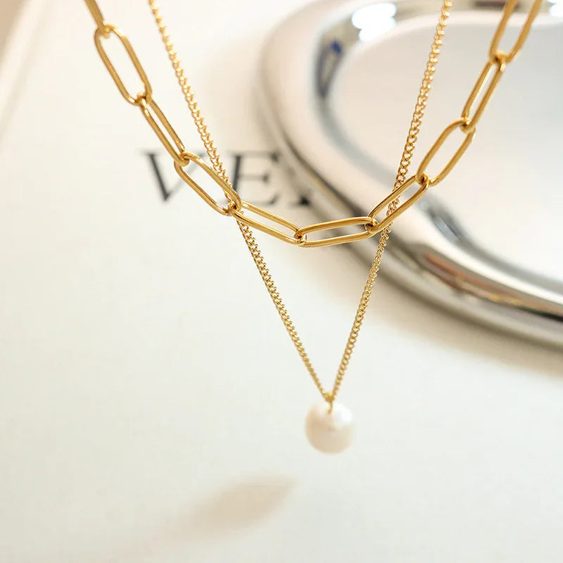 [AuraEcho]Tropica Freshwater Pearl Necklace
