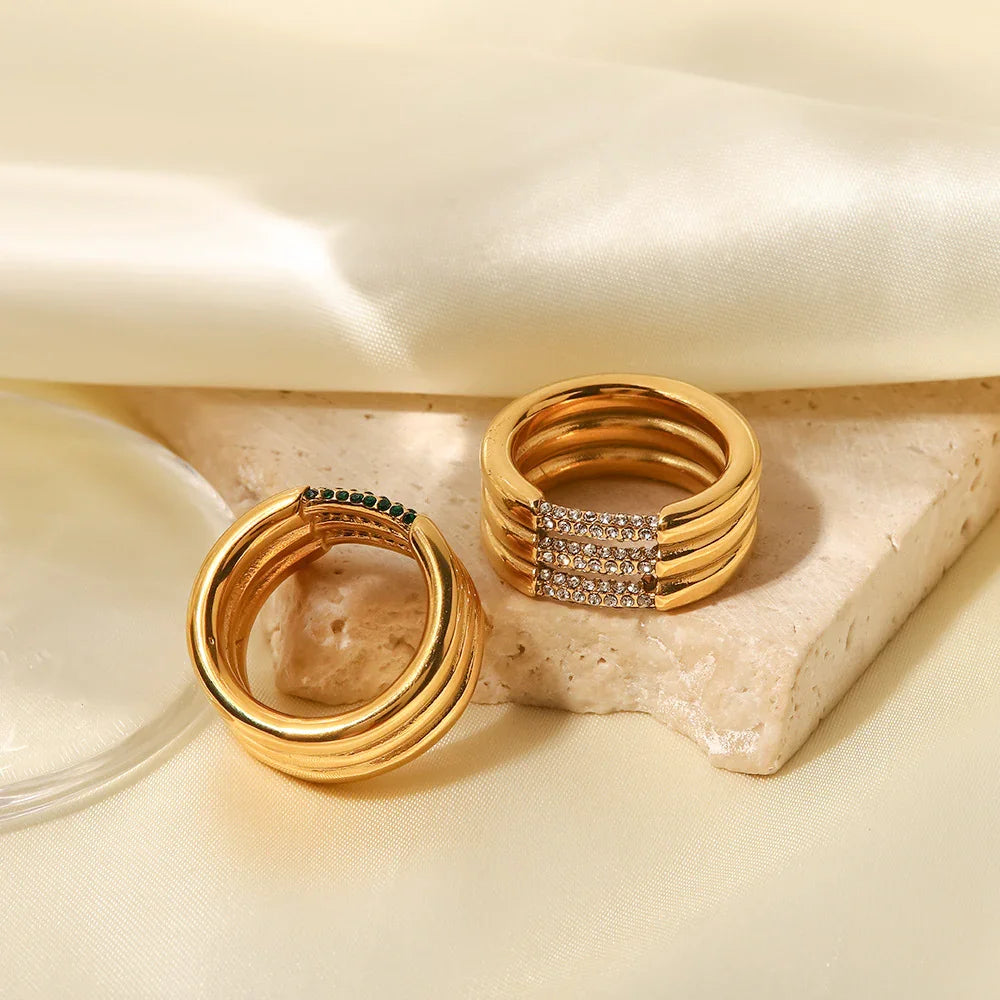 [AuraEcho]Serenity Diamond Gold Ring