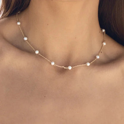 [AuraEcho]Nora Gold Pearl Necklace