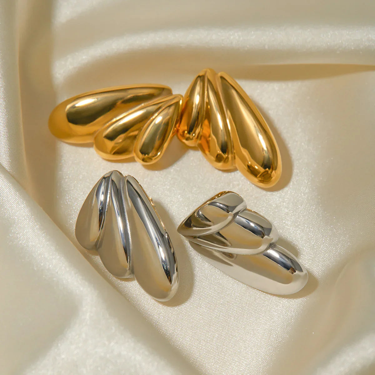 [AuraEcho]Saffron Gold Earrings