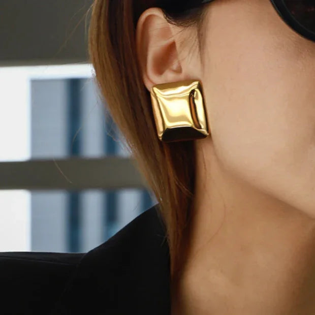 [AuraEcho]Fischer Chunky Pillow Earrings