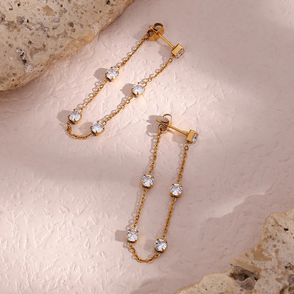 [AuraEcho]Iris Diamond Earrings