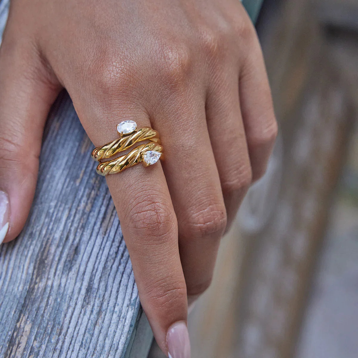 [AuraEcho]Noemi Curated Ring Stack Collection