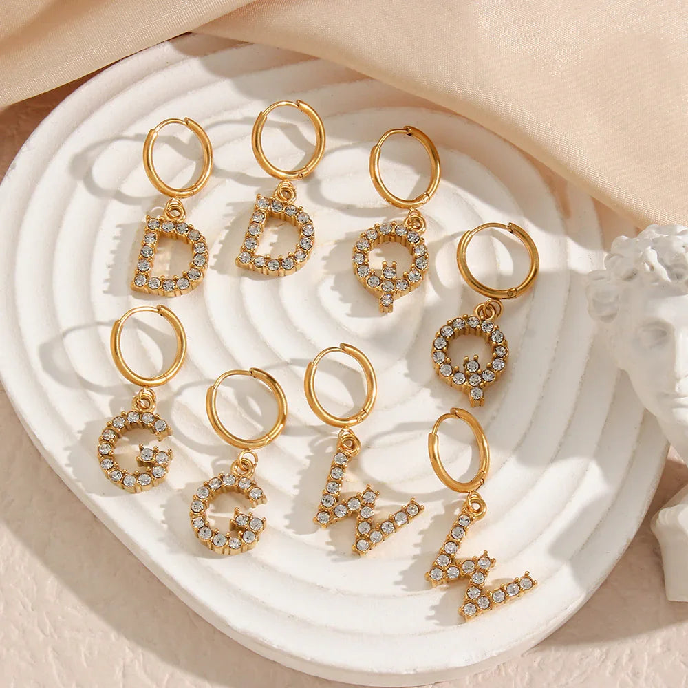 [AuraEcho]Wilhemina Initial Letter Earrings