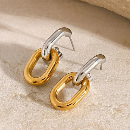 [AuraEcho]Taylor Two Tone Double Hoops