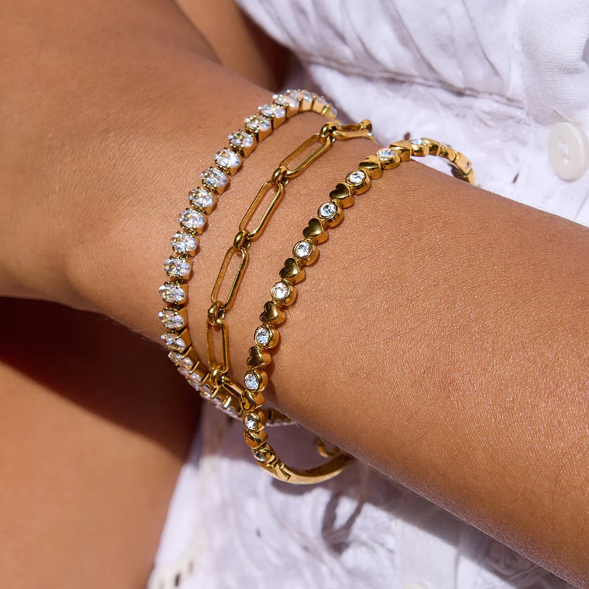 [AuraEcho]Avaria Oval Cut Tennis Bracelet