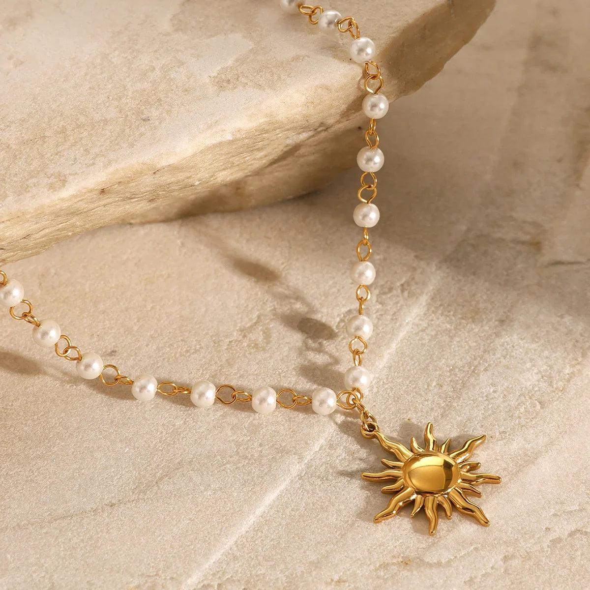[AuraEcho]Apollo Sun Pearl Necklace