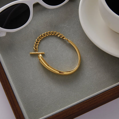 [AuraEcho]Myrna Chained Gold Bangle