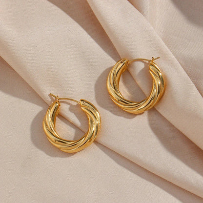 [AuraEcho]Denisse Twisted Hoop Earrings