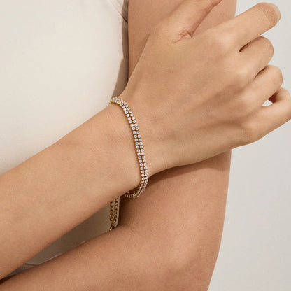 [AuraEcho]Florabelle Double Tennis Bracelet