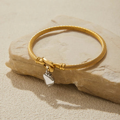 [AuraEcho]Solenne Twisted Band Gold Bracelet