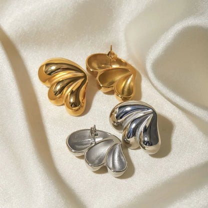 [AuraEcho]Liesel Gold Butterfly Earrings
