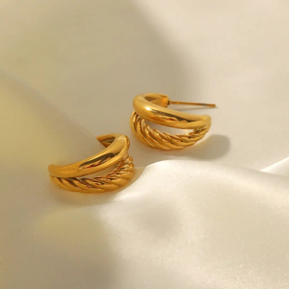 [AuraEcho]Cecilia Layered Earrings