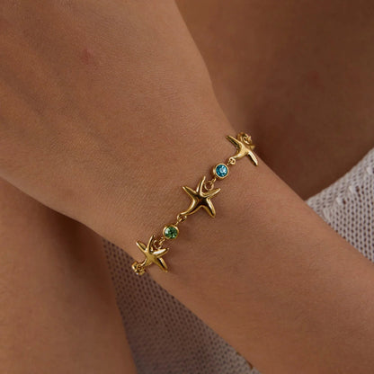 [AuraEcho]Kristine Golden Starfish Bracelet