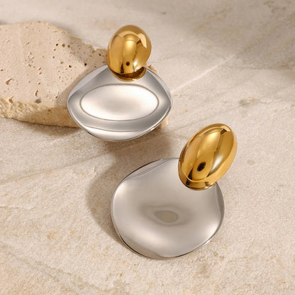 [AuraEcho]Destiny Chunky Gold Drop Earrings