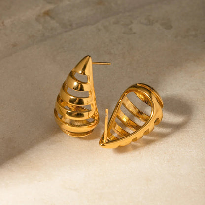 [AuraEcho]Katrin Drop Gold Earrings