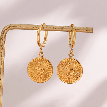 [AuraEcho]Eliana Serpent Coin Earrings