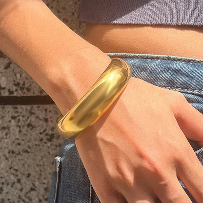 [AuraEcho]Maelis Smooth Gold Bangle