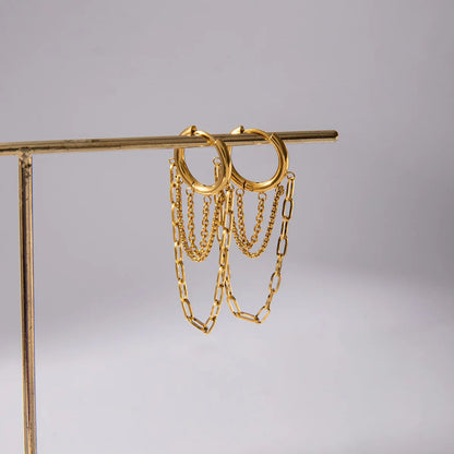 [AuraEcho]Alaina Link Chain Hoops
