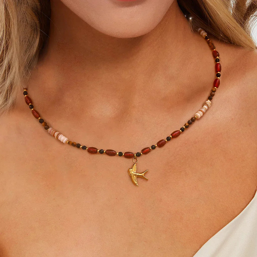 [AuraEcho]Sierra Tiger Eye Beads Necklace