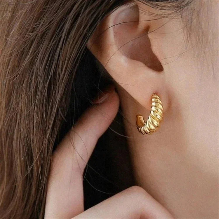 [AuraEcho]Croissant Arc Earrings