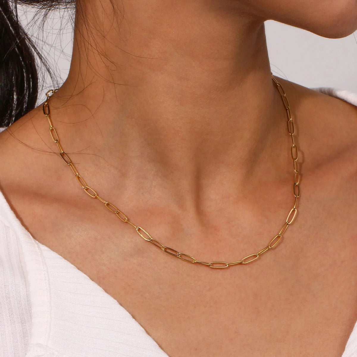 [AuraEcho]Lena Golden Chain Necklace
