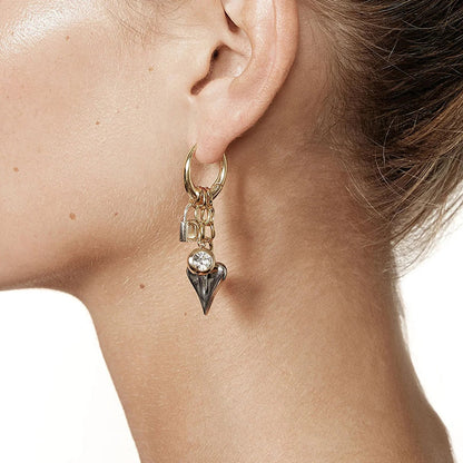 [AuraEcho]Sarah Heart & Lock Gold Earrings