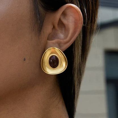 [AuraEcho]Orissa Gold Enamel Earrings