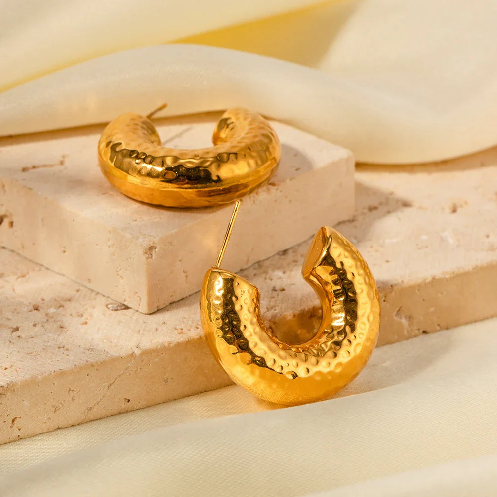 [AuraEcho]Bethany Gold Earrings