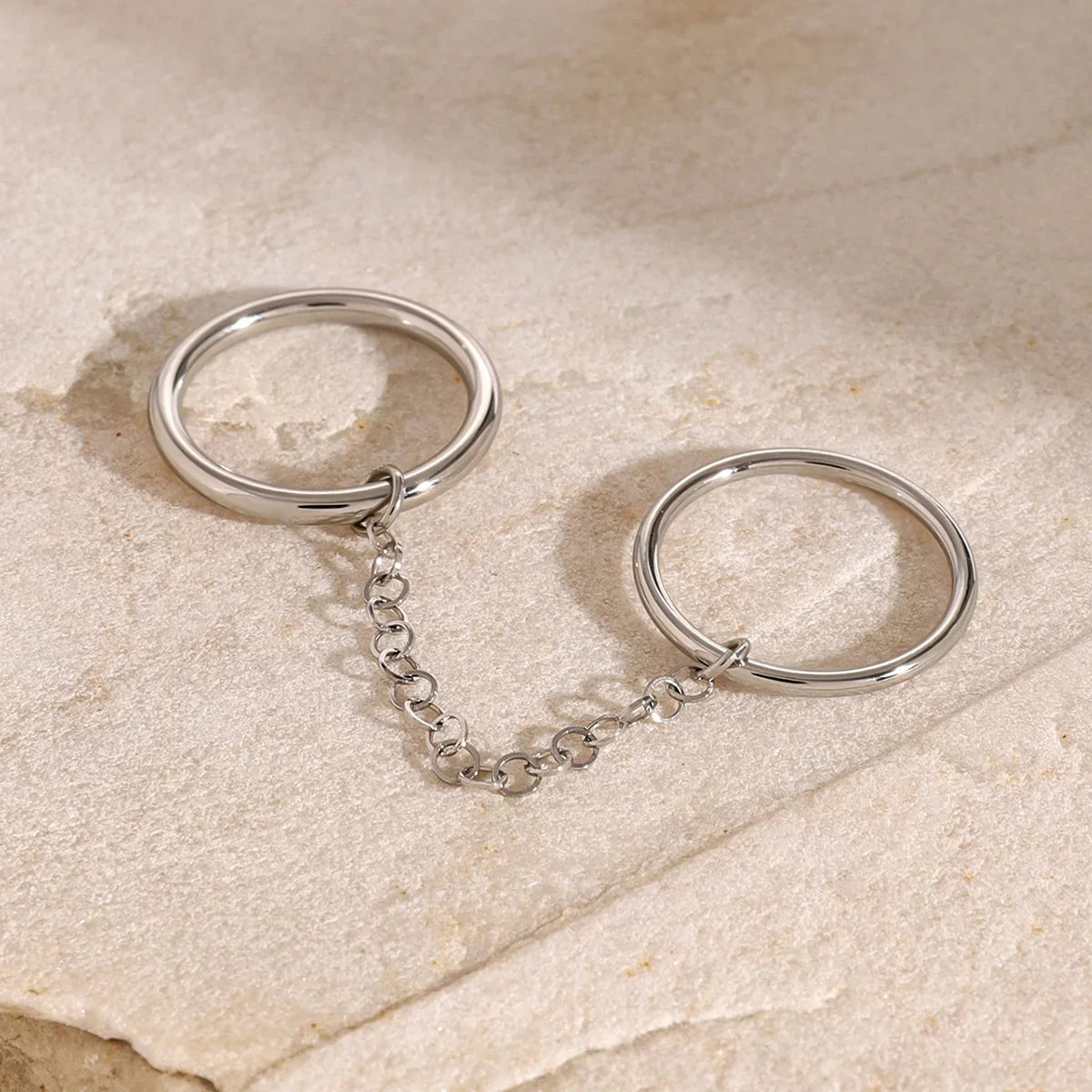 [AuraEcho]Bridget Chain Stacked Ring