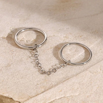 [AuraEcho]Bridget Chain Stacked Ring